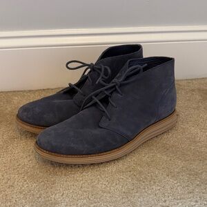 Cole Haan Dark Blue Suede Chukka Boots
